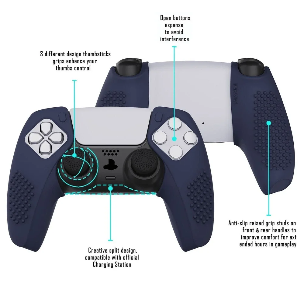 PowerA XBX Controller Fusion 2 Case + PlayVital 3D Studded Edition Grips for PS5